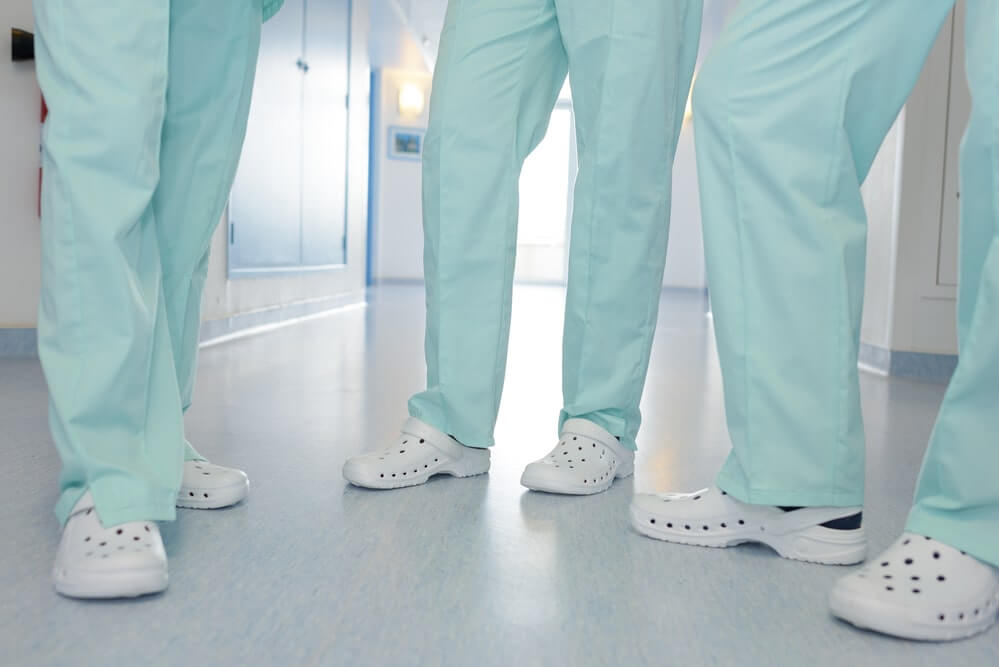 Hospital shoes and atmosphere